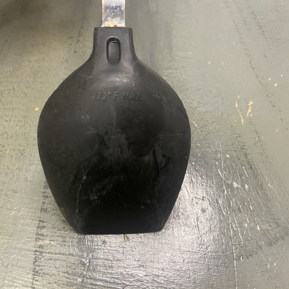 Vintage EKCO USA Black Nylon Serving Spoon Spatula Scraper Kitchen Utensil - Picture 4 of 9